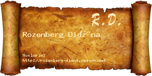 Rozenberg Diána névjegykártya
